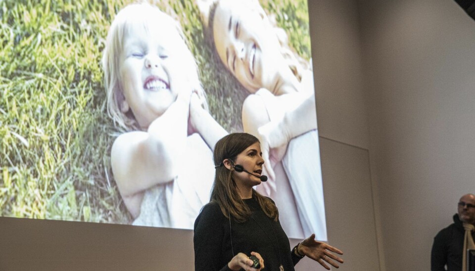 Barbara Casacuberta pitchet Happy Parents under Oslo Startup Weekend. Foto: Per-Ivar Nikolaisen