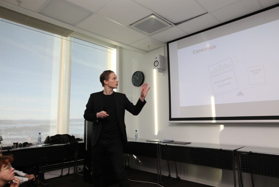 Fredrik Gulowsen i NYBY. Foto: Lucas Weldeghebriel