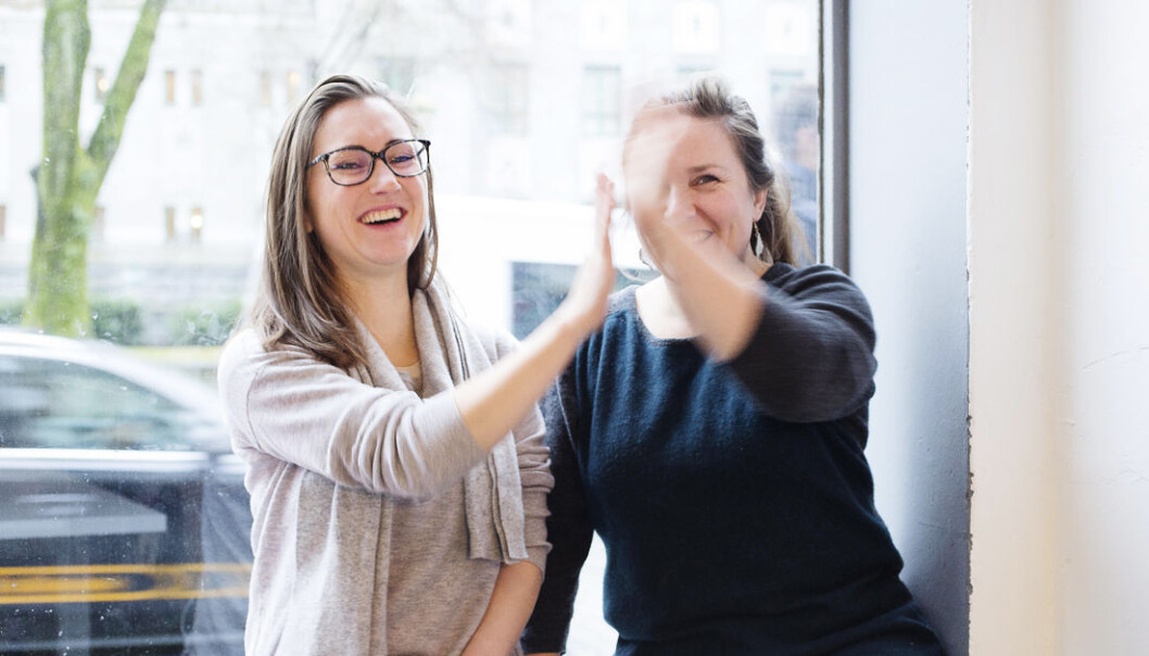 Kristine Askvik (t.v.) har gründet weCare sammen med Silje Katrine Robinson. Kristine Askvik (t.v.) har gründet weCare sammen med Silje Katrine Robinson.