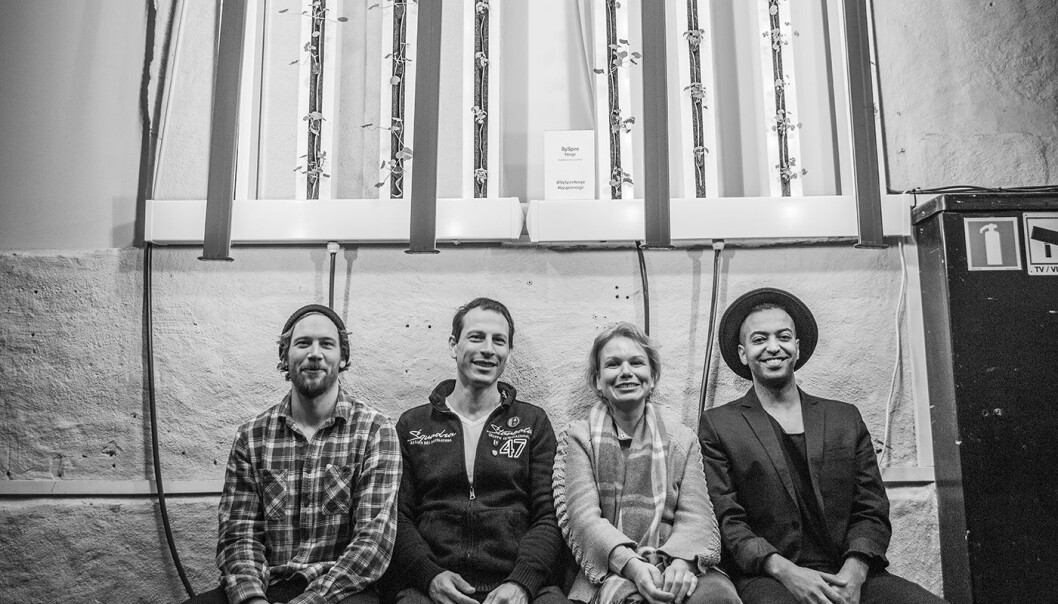 Christian Drabløs, Dirk-Jan van Lubek, Olga Popovic og Jonas Tesfu er noen av gründerne bak BySpire. Christian Drabløs, Dirk-Jan van Lubek, Olga Popovic og Jonas Tesfu er noen av gründerne bak BySpire.