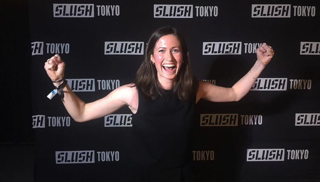 Marie Mostad i finalen på Slush Tokyo. Marie Mostad i finalen på Slush Tokyo.