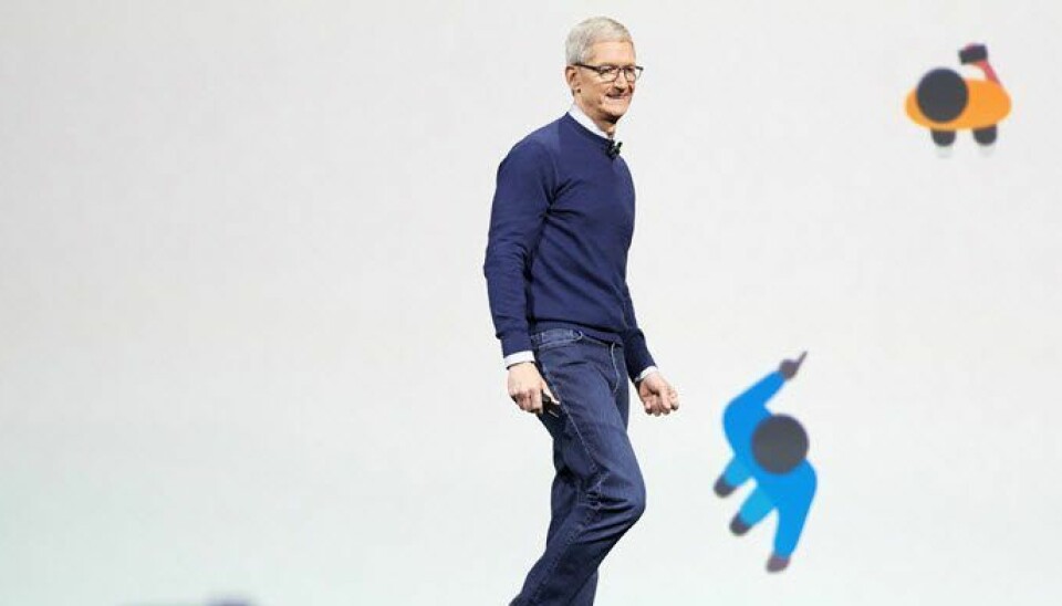 Apples Tim Cook på scenen under WWDC-konferansen. Foto: Apple