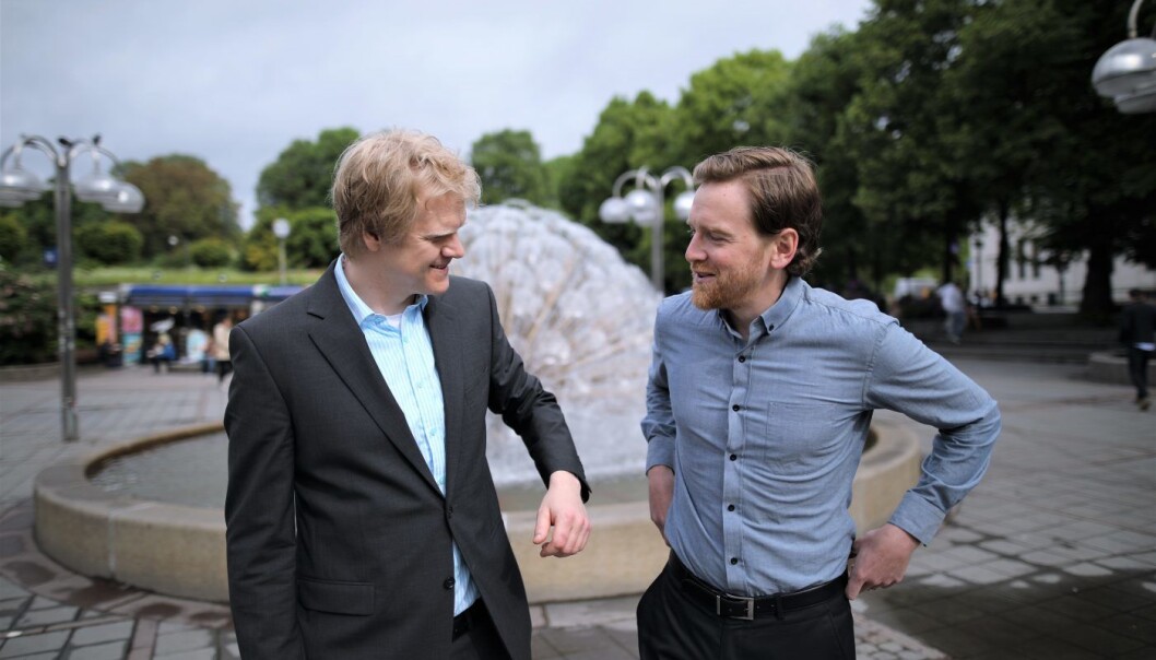 Nick Peters og Tor Kielland er gründere av OrgWeaver. Etter kursendringen begynte salgstallene å vokse. Foto: Lucas Weldeghebriel Nick Peters og Tor Kielland er gründere av OrgWeaver. Etter kursendringen begynte salgstallene å vokse. Foto: Lucas Weldeghebriel