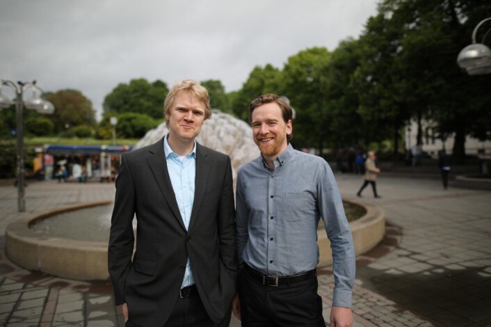 Tor Kielland (t.v) og Nick Peters innrømmer at de har gjort mange feil, som gründere flest. Nå virker det som om de er på rett spor. Foto: Lucas Weldeghebriel. Tor Kielland (t.v) og Nick Peters innrømmer at de har gjort mange feil, som gründere flest. Nå virker det som om de er på rett spor. Foto: Lucas Weldeghebriel.