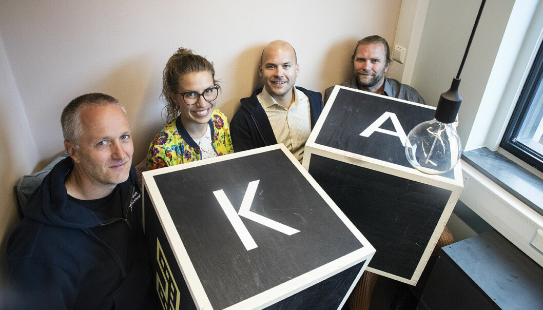 Anders Lier, Nina Heir, Haakon Brunell og Tharald Nustad - den gangen de dro i gang Katapult Accelerator.