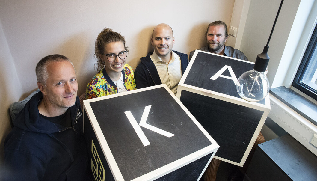 Anders Lier, Nina Heir, Haakon Brunell og Tharald Nustad - den gangen de dro i gang Katapult Accelerator. Anders Lier, Nina Heir, Haakon Brunell og Tharald Nustad - den gangen de dro i gang Katapult Accelerator.