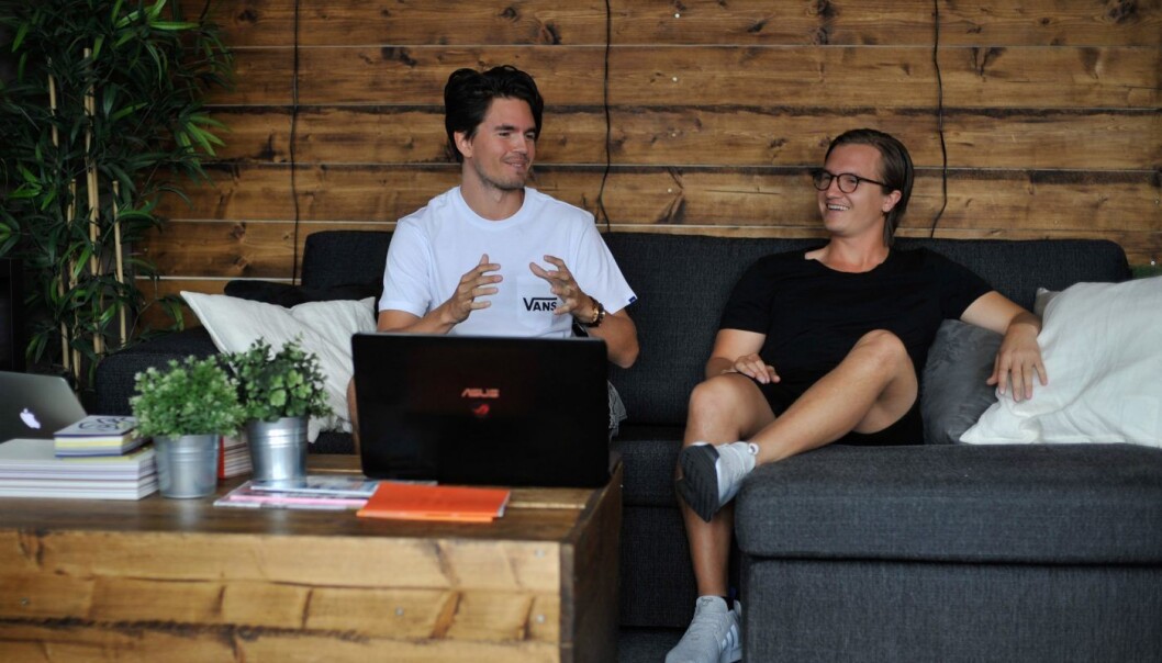 Gründerne av PTX med daglig leder Sigurd Dons (til høyre) og Utvikler Nicolai M. Q. Hjorth (til venstre). Foto: PTX Gründerne av PTX med daglig leder Sigurd Dons (til høyre) og Utvikler Nicolai M. Q. Hjorth (til venstre). Foto: PTX