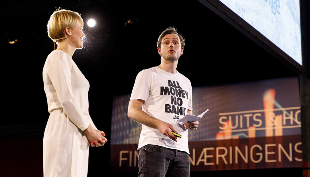 Carl-Nicolai Wessmann sammen med Sigrid Bonde Tusvik på Finansnæringens dag. Foto: Eirik Kvilten Carl-Nicolai Wessmann sammen med Sigrid Bonde Tusvik på Finansnæringens dag. Foto: Eirik Kvilten