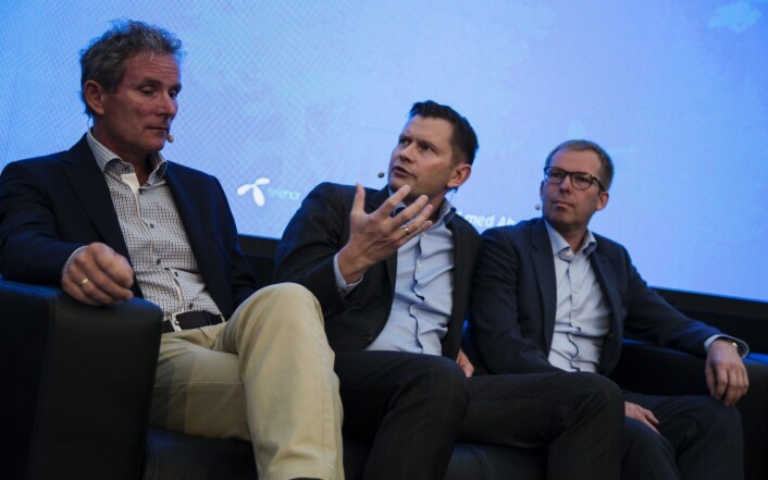 Tellef Thorleifsson i Nrothzone, Haakon Jensen i Investinor og Håkon Haugli var skjønt enig i at Norge bør lære av Sverige. Foto: Per-Ivar Nikolaisen Tellef Thorleifsson i Nrothzone, Haakon Jensen i Investinor og Håkon Haugli var skjønt enig i at Norge bør lære av Sverige. Foto: Per-Ivar Nikolaisen