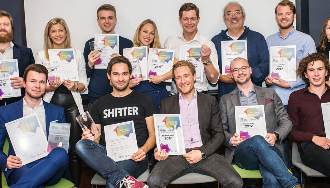 De norske vinnerne som går videre til finalen i Nordic Startup Awards. Foto: Olga Shavrina, Flow De norske vinnerne som går videre til finalen i Nordic Startup Awards. Foto: Olga Shavrina, Flow
