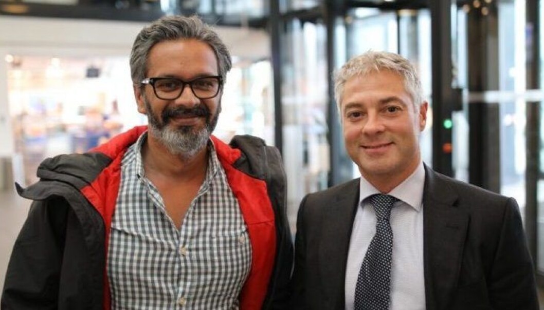 Wasim Rashid i Telia og Salvador Baille i Intelis. Foto: Lucas Weldeghebriel Wasim Rashid i Telia og Salvador Baille i Intelis. Foto: Lucas Weldeghebriel