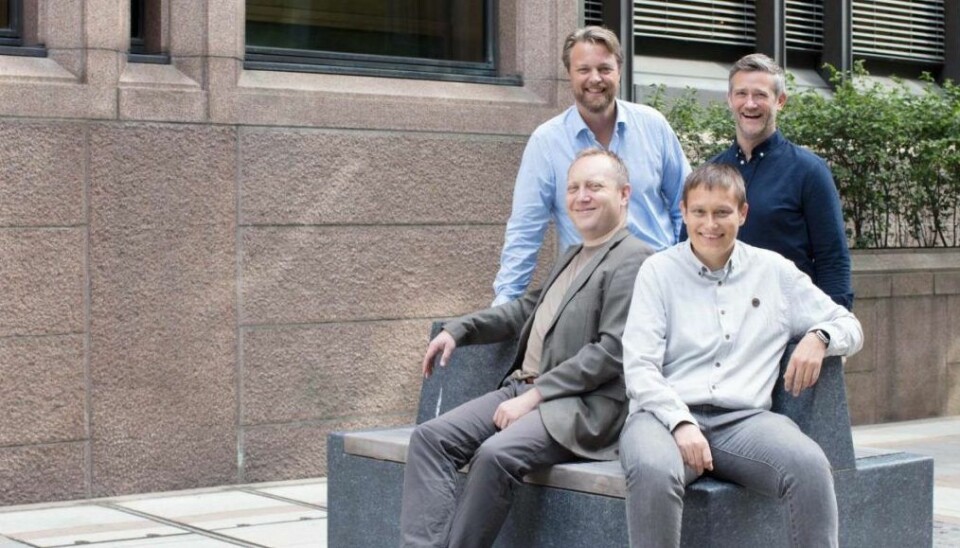 Bak fra venstre: Jarle Holm, David Baum, Trond Pedersen, Anders Karlsen. foto: Monner