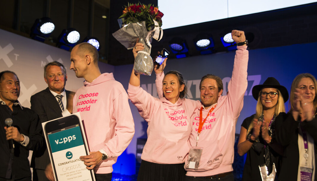 Chooose (i rosa gensere) gikk til topps i "100 Pitches". Foto: Per-Ivar Nikolaisen Chooose (i rosa gensere) gikk til topps i "100 Pitches". Foto: Per-Ivar Nikolaisen