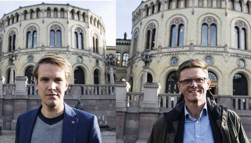Torstein Tvedt Solberg i Arbeiderpartiet og Terje Breivik i Venstre pusher på for bedre opsjonsskatt. Fotos: Per-Ivar Nikolaisen Torstein Tvedt Solberg i Arbeiderpartiet og Terje Breivik i Venstre pusher på for bedre opsjonsskatt. Fotos: Per-Ivar Nikolaisen