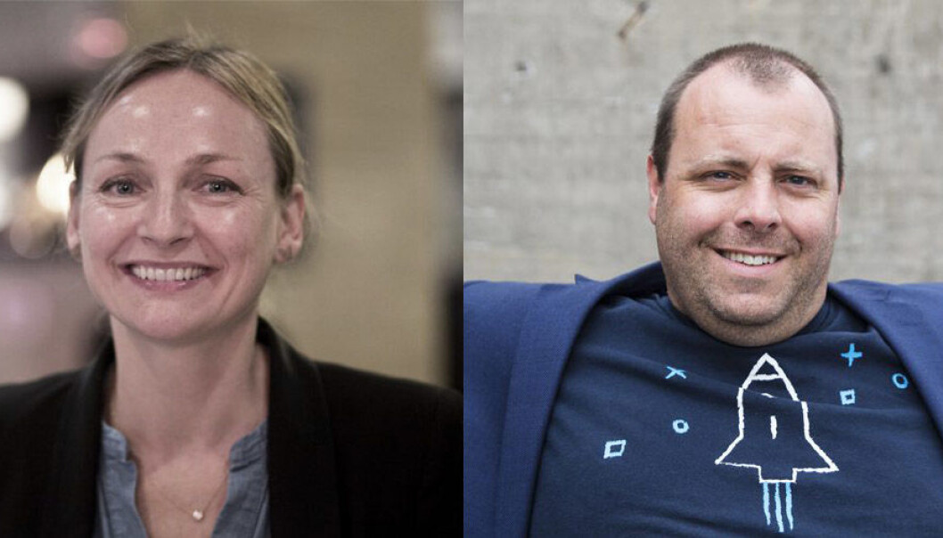 Liv Freihow i IKT-Norge og Espen Einn i Payr har samarbeidet om den nye Fintechguiden. Fotos: Per-Ivar Nikolaisen Liv Freihow i IKT-Norge og Espen Einn i Payr har samarbeidet om den nye Fintechguiden. Fotos: Per-Ivar Nikolaisen
