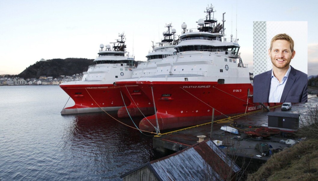 Tord Dale i Maritimt Forum /Supplyskip fra Volstad Shipping i opplag i Ålesund. Foto: Halvard Alvik / NTB scanpix Tord Dale i Maritimt Forum /Supplyskip fra Volstad Shipping i opplag i Ålesund. Foto: Halvard Alvik / NTB scanpix