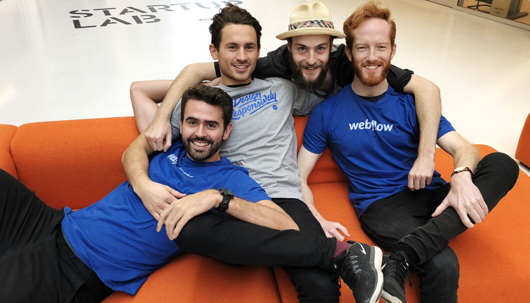 Frede Fardal, Jakob Palmers, Marian Lucas og Erik Sandsmark i Graphiq holder til på StartupLab, men flytter snart til 657. Foto: StartupLab Frede Fardal, Jakob Palmers, Marian Lucas og Erik Sandsmark i Graphiq holder til på StartupLab, men flytter snart til 657. Foto: StartupLab