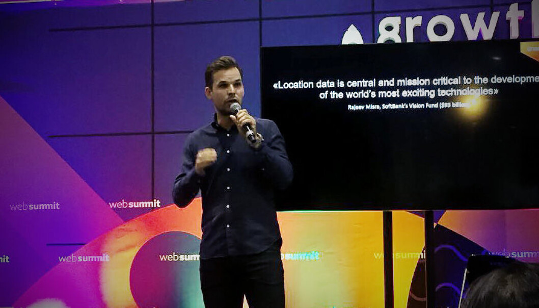 Thomas Walle i Unacast på scenen under WebSummit i november. Thomas Walle i Unacast på scenen under WebSummit i november.