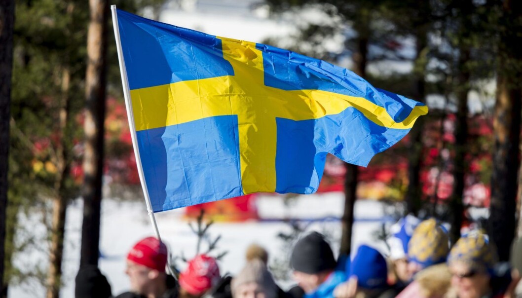 Et svensk flagg på Lugnet skistadion i Falun.
Foto: Vegard Wivestad Grøtt / NTB scanpix Et svensk flagg på Lugnet skistadion i Falun.
Foto: Vegard Wivestad Grøtt / NTB scanpix
