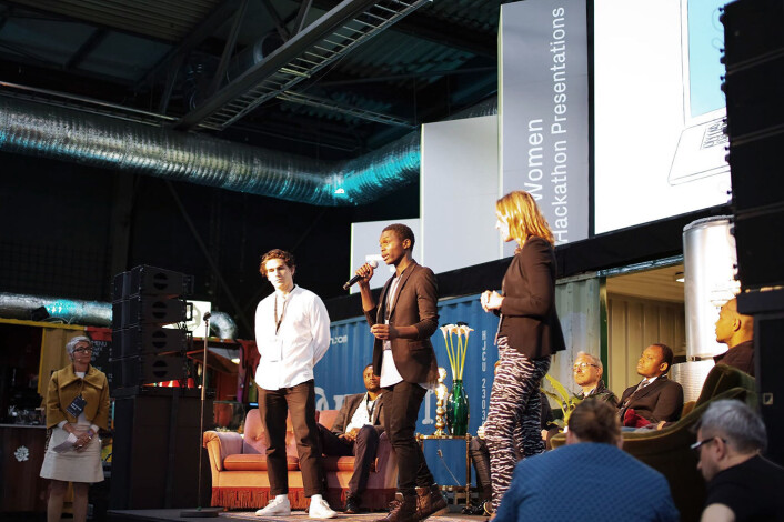 Olivier Mukuta i Vipicash presenterer ideen foran publikum på Katapult Future Fest tidligere i år. Olivier Mukuta i Vipicash presenterer ideen foran publikum på Katapult Future Fest tidligere i år.