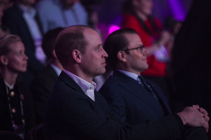 Prins William og prins Daniel på første rad under Al Gores foredrag på Slush 2017. Foto: Per-Ivar Nikolaisen Prins William og prins Daniel på første rad under Al Gores foredrag på Slush 2017. Foto: Per-Ivar Nikolaisen