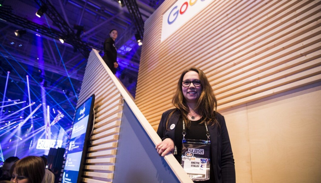 VP of business and marketing, Anette Ståløy, i Dirtybit, under fjorårets Slush-konferanse. Foto: Per-Ivar Nikolaisen VP of business and marketing, Anette Ståløy, i Dirtybit, under fjorårets Slush-konferanse. Foto: Per-Ivar Nikolaisen