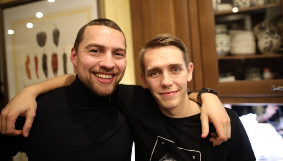 Kristoffer Lande etablerte Gobi i 2015. Her sammen med tidligere Mingl-gründer Daniel Caetanya Fossum på Slush i 2017.