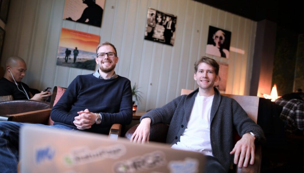 Pål Torgersen, COO i Synq og Kasper Niclas Andersen, designer og medgründer av Synq. Foto: Lucas Weldeghebriel Pål Torgersen, COO i Synq og Kasper Niclas Andersen, designer og medgründer av Synq. Foto: Lucas Weldeghebriel