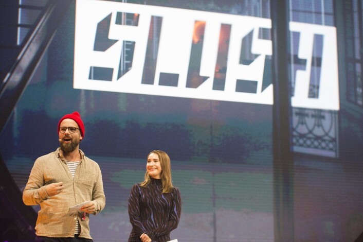 Johan Brand (t.v.) på hovedscenen på Slush i år. Foto: Per-Ivar Nikolaisen Johan Brand (t.v.) på hovedscenen på Slush i år. Foto: Per-Ivar Nikolaisen