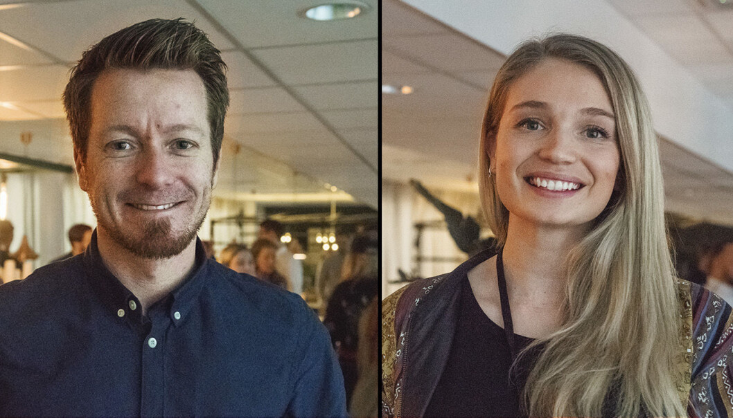 Preben Carlsen og Ida Pernille Hatlebrekke fra Folk har gledet seg lenge til å vise frem problemverkstedet, der folk fra alle deler av startupmiljøet kan komme sammen for å løse verdensproblemer. Foto: Benedicte Tandsæther-Andersen Preben Carlsen og Ida Pernille Hatlebrekke fra Folk har gledet seg lenge til å vise frem problemverkstedet, der folk fra alle deler av startupmiljøet kan komme sammen for å løse verdensproblemer. Foto: Benedicte Tandsæther-Andersen