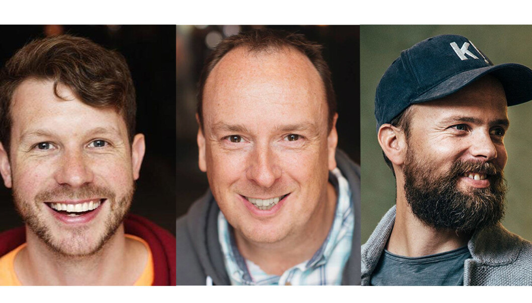 Jamie Brooker, Tim Morre og Johan Brand (t.h) sammen igjen. Jamie Brooker, Tim Morre og Johan Brand (t.h) sammen igjen.