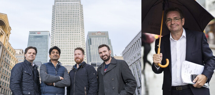 Huddlestock (t.v.) har også fått med seg fintech-nestor Lawrence Meyer (t.h.) om bord. Huddlestock (t.v.) har også fått med seg fintech-nestor Lawrence Meyer (t.h.) om bord.