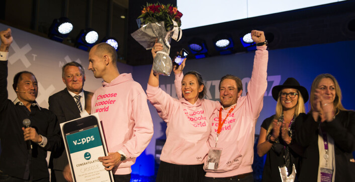 Chooose (i rosa gensere) gikk til topps i "100 Pitches". Foto: Per-Ivar Nikolaisen Chooose (i rosa gensere) gikk til topps i "100 Pitches". Foto: Per-Ivar Nikolaisen