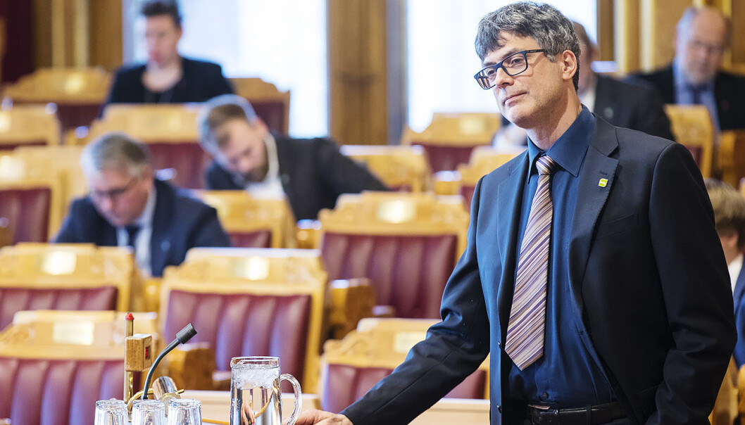Per Espen Stoknes (MDG) i Stortingets spørretime.
Foto: Vidar Ruud / NTB scanpix Per Espen Stoknes (MDG) i Stortingets spørretime.
Foto: Vidar Ruud / NTB scanpix