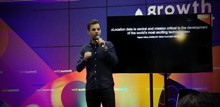 Thomas Walle i Unacast på scenen under WebSummit i november. Thomas Walle i Unacast på scenen under WebSummit i november.