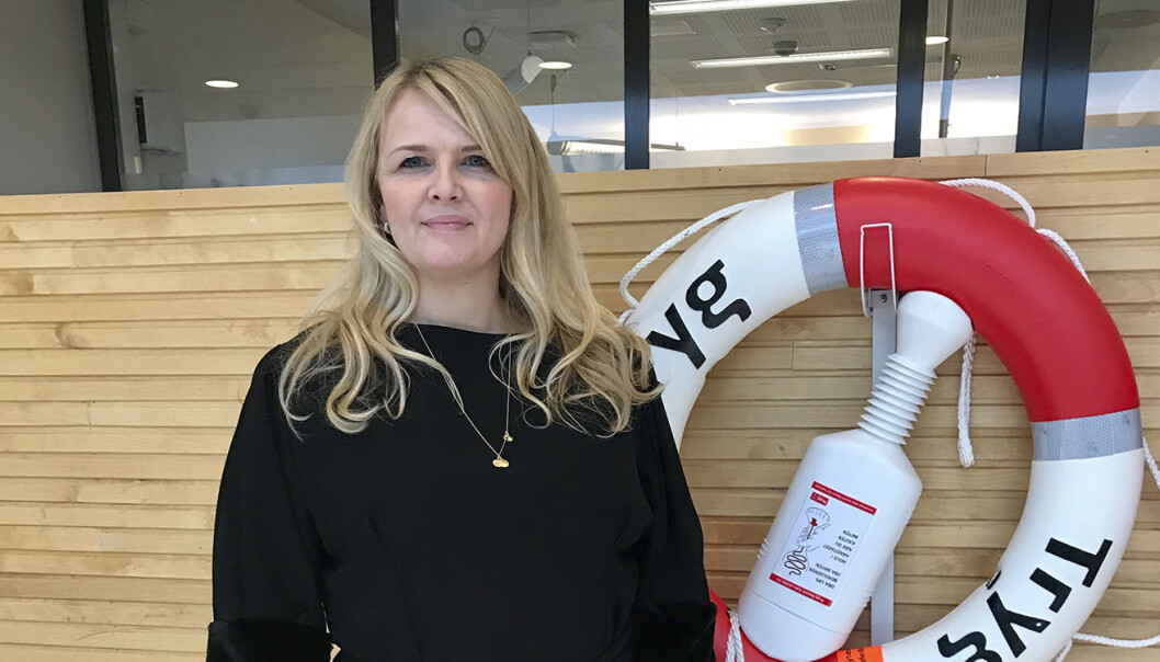 Kathrine Tøraasen i Tryg. Kathrine Tøraasen i Tryg.