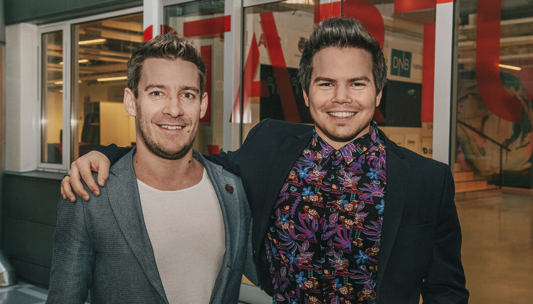 Matthew Smalley og Ole Andreas Biggey, gründere av det som tidligere var Box of Words, som nå er en fullverdig del av SoundsGood. Inntil nå har StartupLab vært Oslo-basen for selskapet, men nå ser de etter et annet kontorområde. Foto: Benedicte Tandsæther-Andersen Matthew Smalley og Ole Andreas Biggey, gründere av det som tidligere var Box of Words, som nå er en fullverdig del av SoundsGood. Inntil nå har StartupLab vært Oslo-basen for selskapet, men nå ser de etter et annet kontorområde. Foto: Benedicte Tandsæther-Andersen