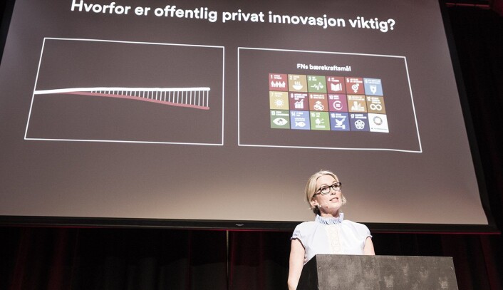 Anita Krohn Traaseth under Innovasjonstalen 2017. Foto: Per-Ivar Nikolaisen Anita Krohn Traaseth under Innovasjonstalen 2017. Foto: Per-Ivar Nikolaisen