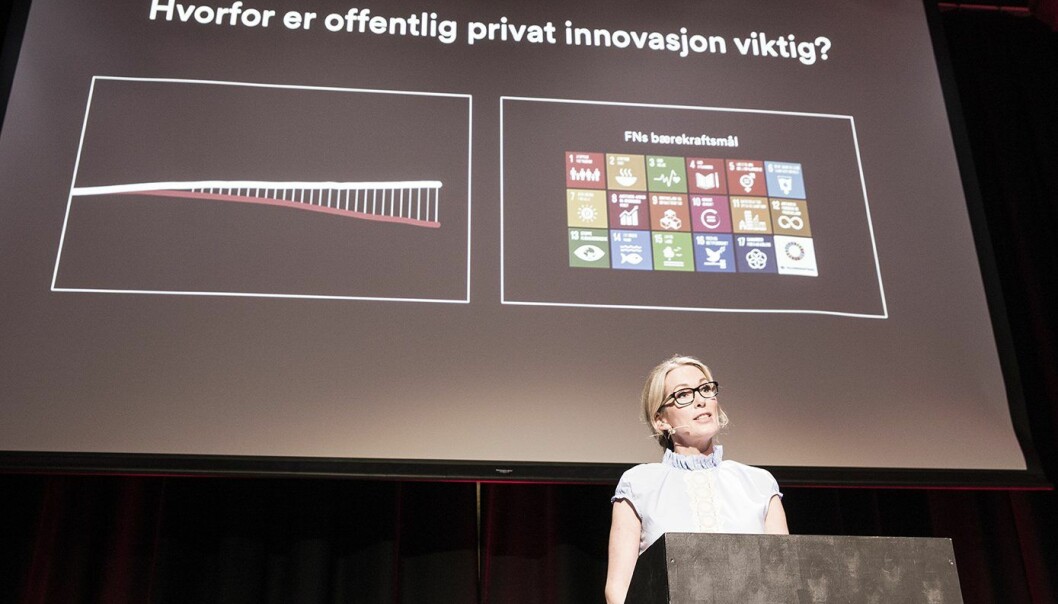 Anita Krohn Traaseth under Innovasjonstalen 2017. Foto: Per-Ivar Nikolaisen