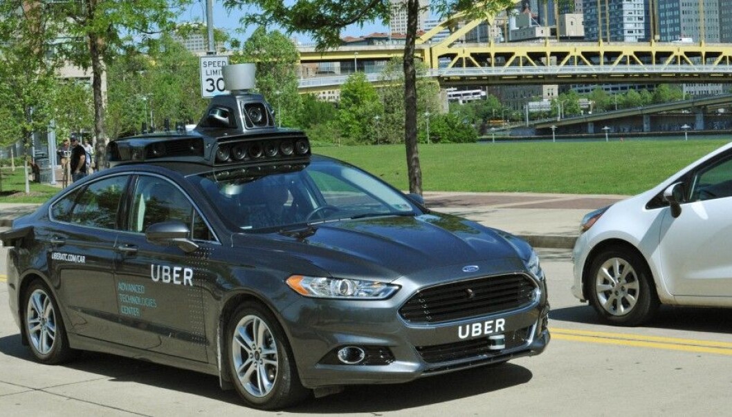 Ubers selvkjørende bil. Foto: Uber Ubers selvkjørende bil. Foto: Uber