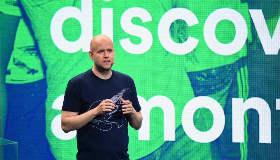 Daniel Ek, Founder and CEO, Spotify speaks onstage at Spotify Press Announcement on May 20, 2015 in New York City.  (Photo by Michael Loccisano/Getty Images for Spotify)