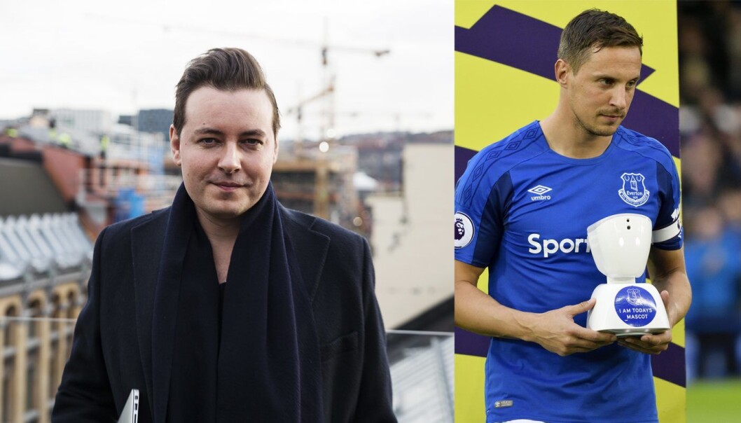 Benjamin Webb i Deliberate PR gjorde AV1 til Premier Leagues første virtuelle maskott. Foto: Per-Ivar Nikolaisen / Everton Benjamin Webb i Deliberate PR gjorde AV1 til Premier Leagues første virtuelle maskott. Foto: Per-Ivar Nikolaisen / Everton