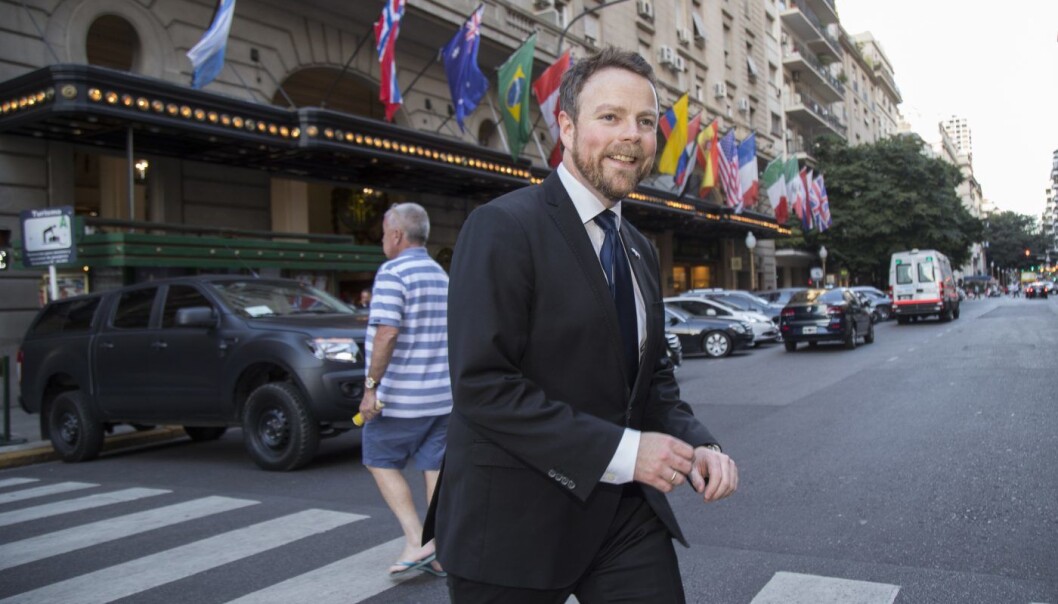 Næringsminister Torbjørn Røe Isaksen (H), her i Buenos Aires i forbindelse med et statsbesøk til Argentina. Foto: Heiko Junge / NTB scanpix Næringsminister Torbjørn Røe Isaksen (H), her i Buenos Aires i forbindelse med et statsbesøk til Argentina. Foto: Heiko Junge / NTB scanpix