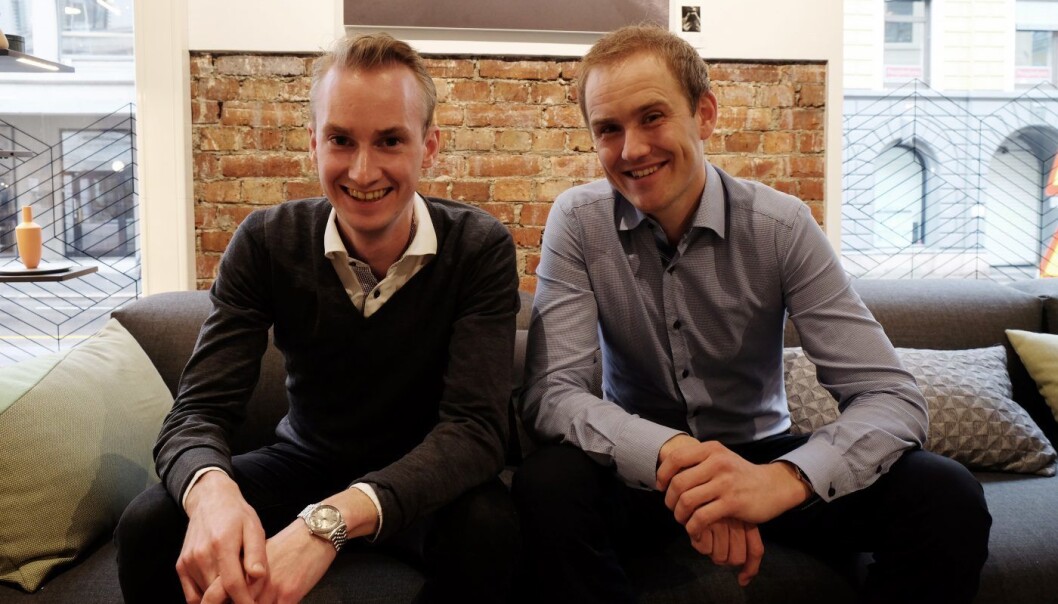 CMO Jørund Gjesvik og CEO Geir Atle Bore i Fundingpartner. Foto: Per-Ivar Nikolaisen CMO Jørund Gjesvik og CEO Geir Atle Bore i Fundingpartner. Foto: Per-Ivar Nikolaisen