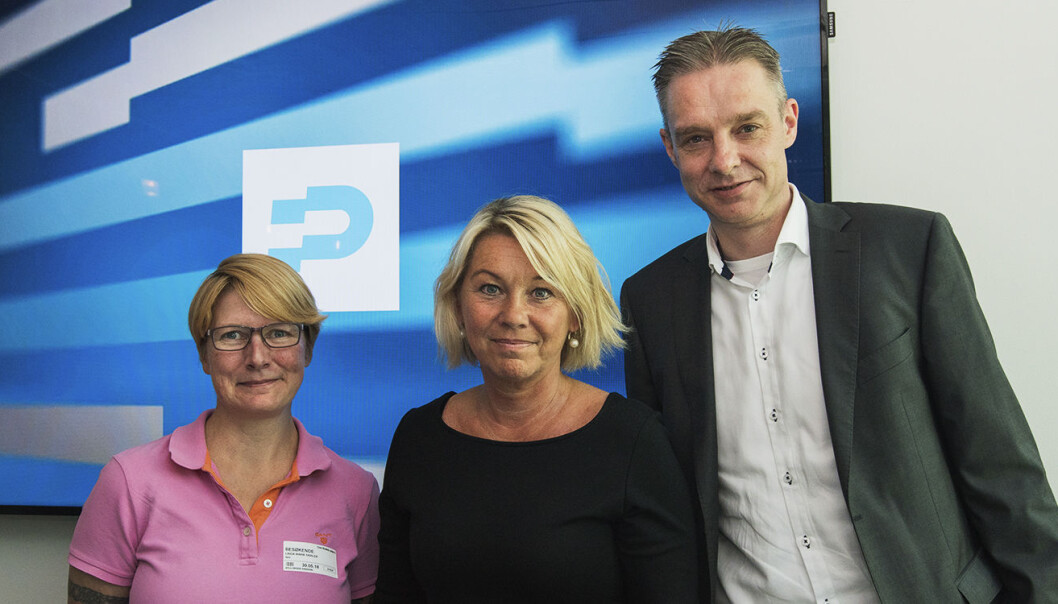 Linda Marie Skalde (økonomisk rådgiver/gjeldsrådgiver i NAV), Monica Mæland (kommunal- og moderniseringsminister) og Steffen Sutorius (direktør i Difi). Foto: Benedicte Tandsæther-Andersen Linda Marie Skalde (økonomisk rådgiver/gjeldsrådgiver i NAV), Monica Mæland (kommunal- og moderniseringsminister) og Steffen Sutorius (direktør i Difi). Foto: Benedicte Tandsæther-Andersen