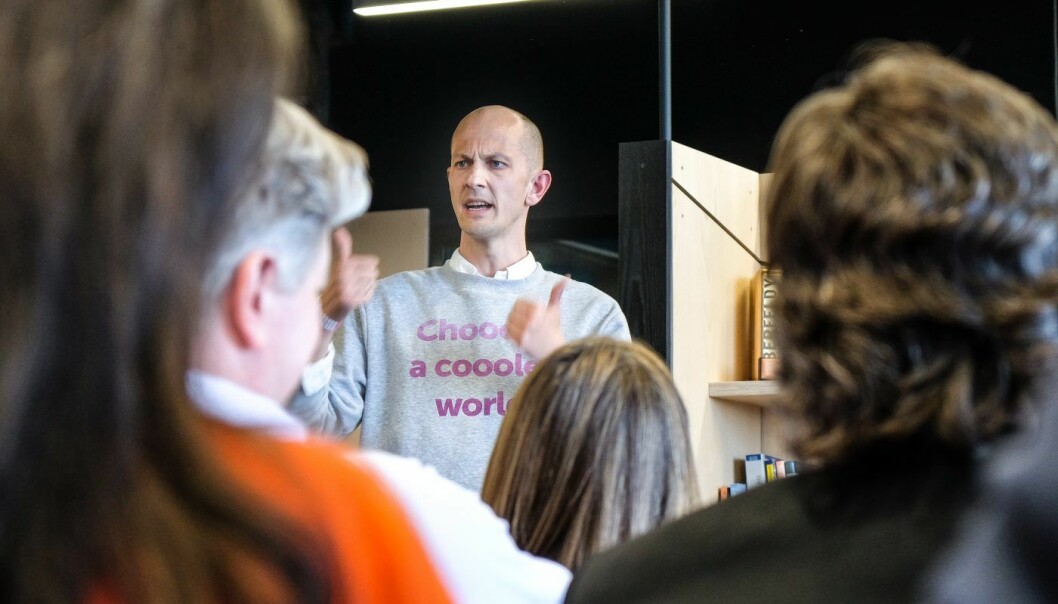 Gründer Andreas Slettvoll i klima-startupen Chooose er blant deltakerne på den nye digitale plattformen +impact. Foto: Vilde Mebust Erichsen