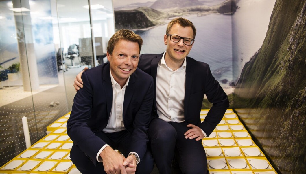 Øyvind Birkenes og Erlend Bolle i Airthings. Foto: Per-Ivar Nikolaisen Øyvind Birkenes og Erlend Bolle i Airthings. Foto: Per-Ivar Nikolaisen