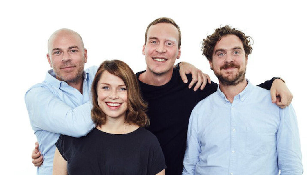 Teamet bak Kry: Fredrik Jung Abbou, Josefin Landgård, Johannes Schildt og Joachim Hedenius. Foto: Pressebilde Teamet bak Kry: Fredrik Jung Abbou, Josefin Landgård, Johannes Schildt og Joachim Hedenius. Foto: Pressebilde