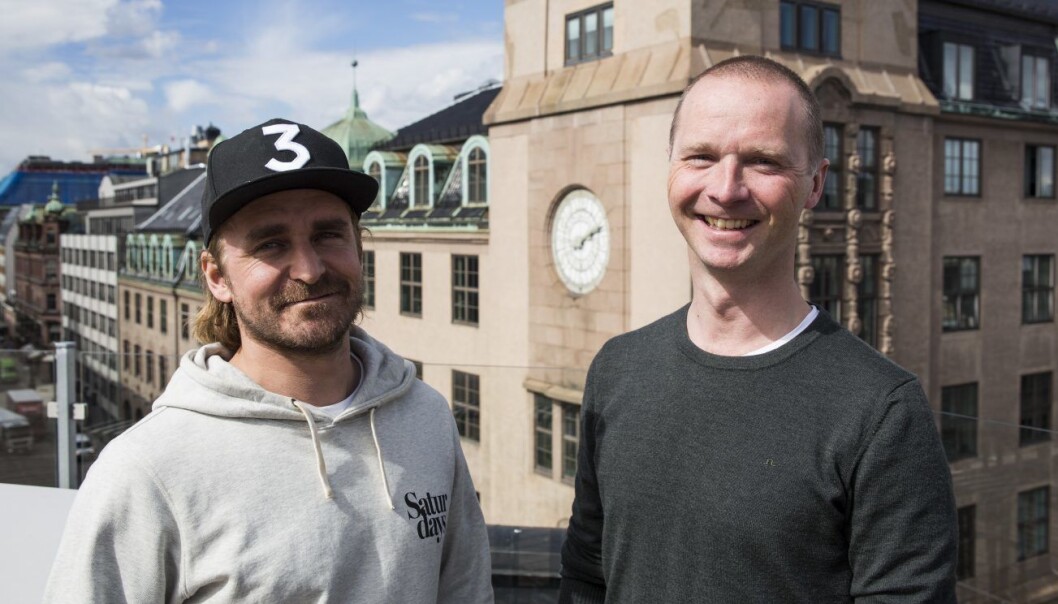 Markedssjef Alf Martin Kollen Evensen og daglig leder Ola Akselberg i Sponsor.me. Foto: Per-Ivar Nikolaisen Markedssjef Alf Martin Kollen Evensen og daglig leder Ola Akselberg i Sponsor.me. Foto: Per-Ivar Nikolaisen