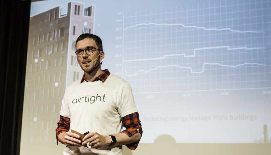 Airtight-gründer Per Magne Helseth er blant de som har fått støtte fra EUs Horizon 2020-program. Her under pitching på StartupLab nå nylig. Foto: Per-Ivar Nikolaisen Airtight-gründer Per Magne Helseth er blant de som har fått støtte fra EUs Horizon 2020-program. Her under pitching på StartupLab nå nylig. Foto: Per-Ivar Nikolaisen